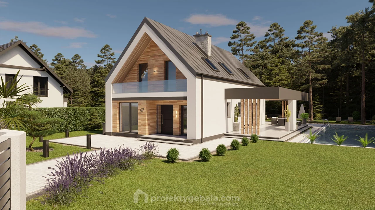 Nowoczesna Stodoła Kościelec — wizualizacja gotowego projektu domu jednorodzinnego