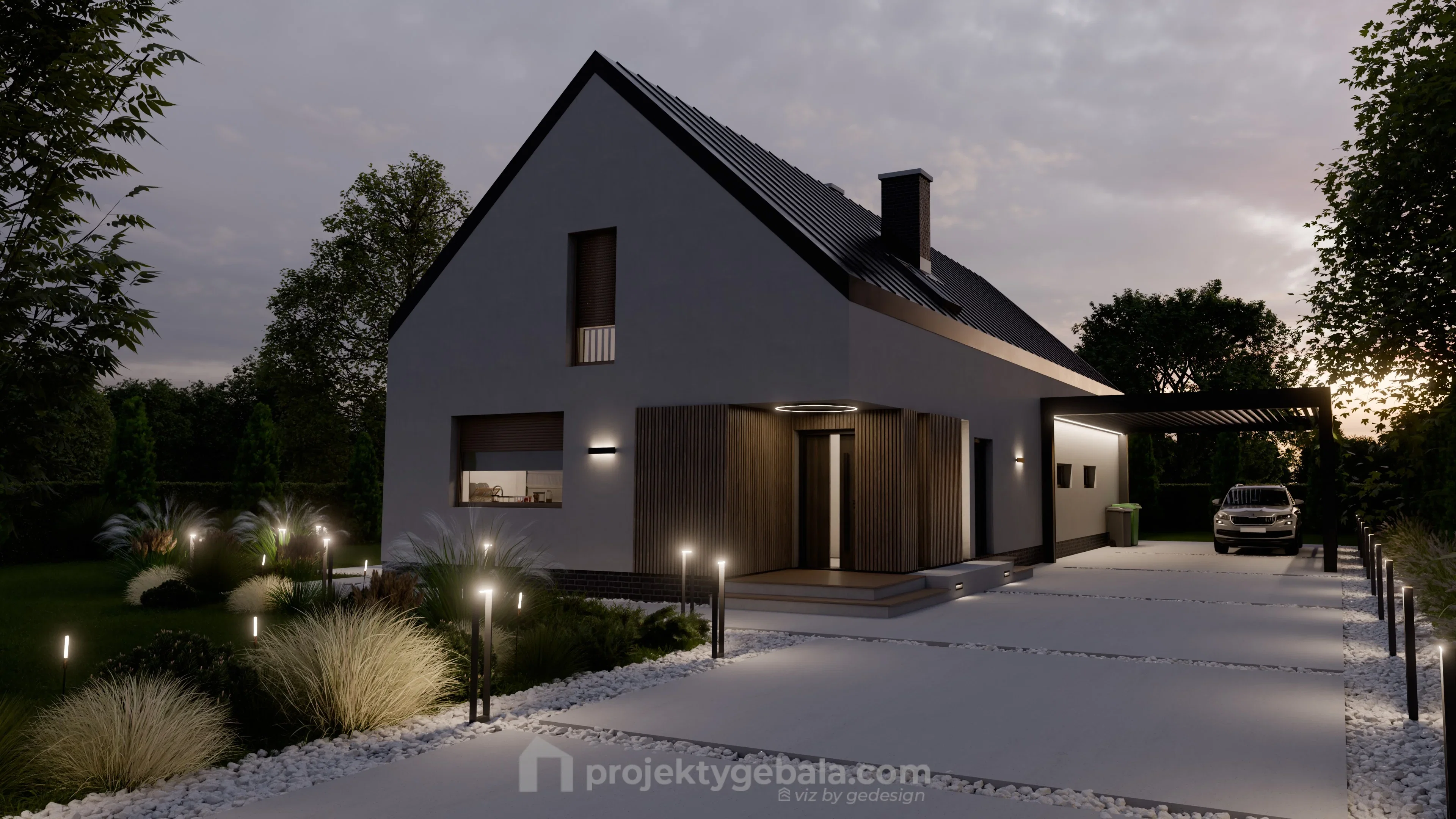 Dom Dwuspadowy Alwernia — gotowy projekt domu o powierzchni 164,85 m²